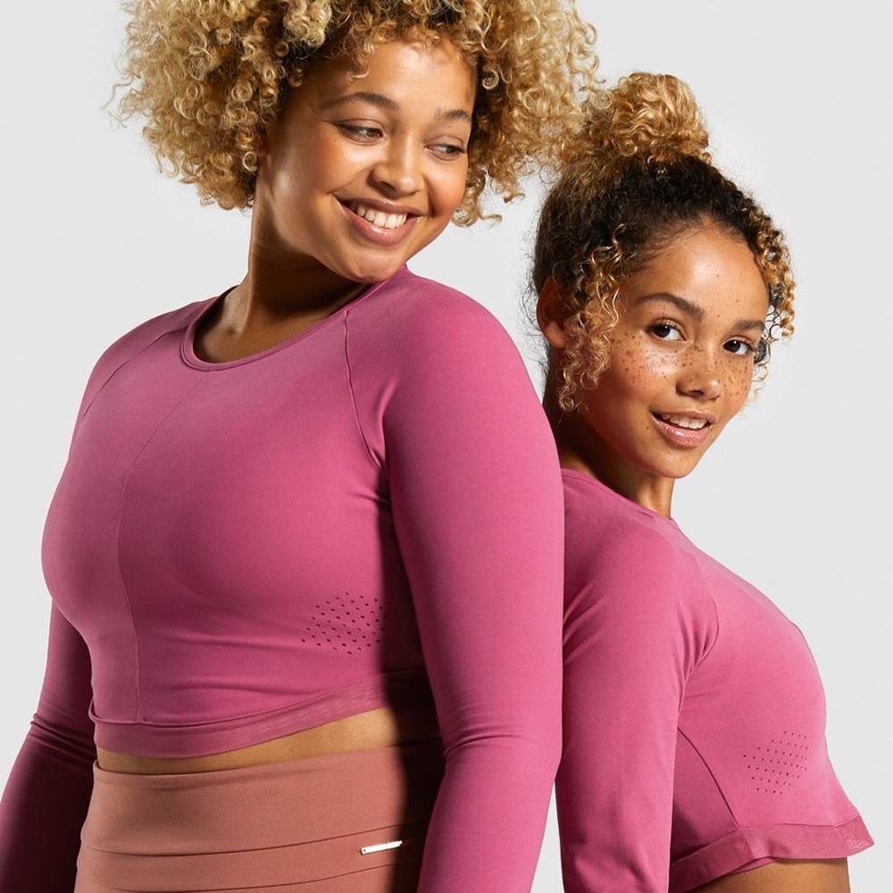 Gymshark Whitney long sleeve crop top - hot fire